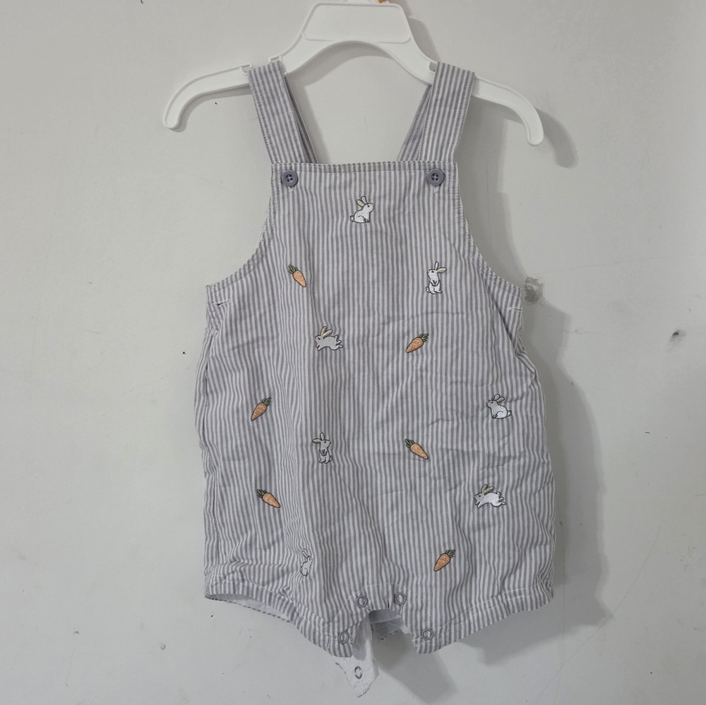Striped Baby Romper with Animal Print